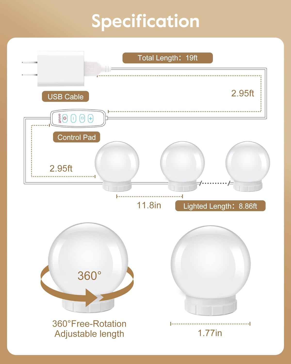 Glam Glow Lights (Pack of 10 Bulbs)