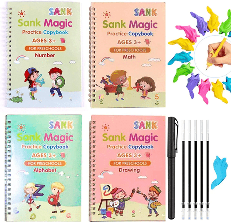 MAGIC PRACTICE COPYBOOK (PACK OF 4 BOOKS) - iamlazy.store