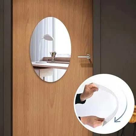Oval Mirror Sticker - iamlazy.store
