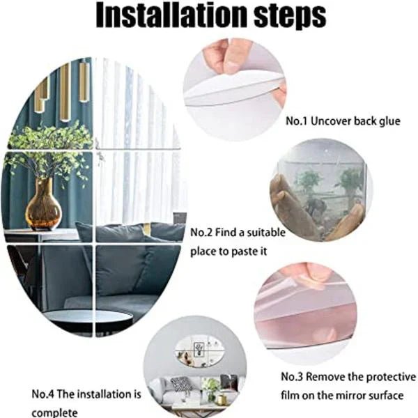 Oval Mirror Sticker - iamlazy.store