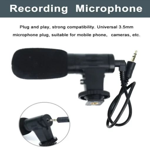 Vlogging Tripod with Microphone & LED - iamlazy.store