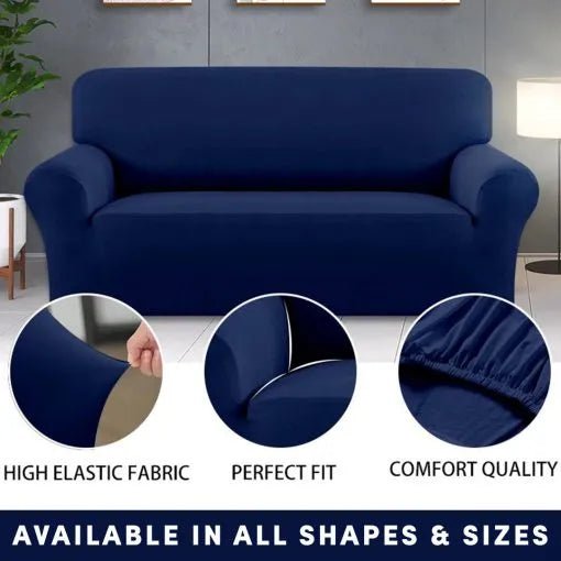Blue Color Cotton Sofa cover – S1003 - iamlazy.store