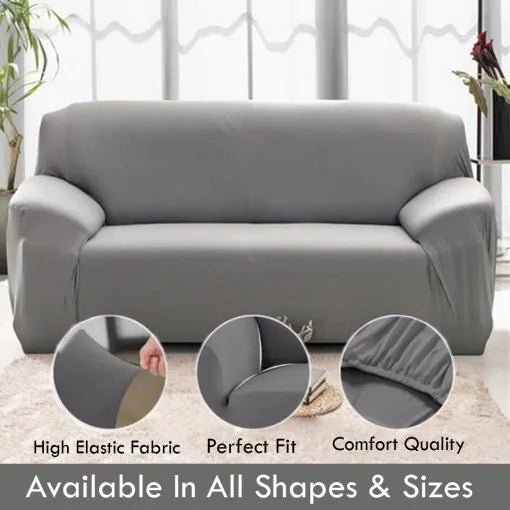 Grey Color Cotton Sofa cover – S1001 - iamlazy.store