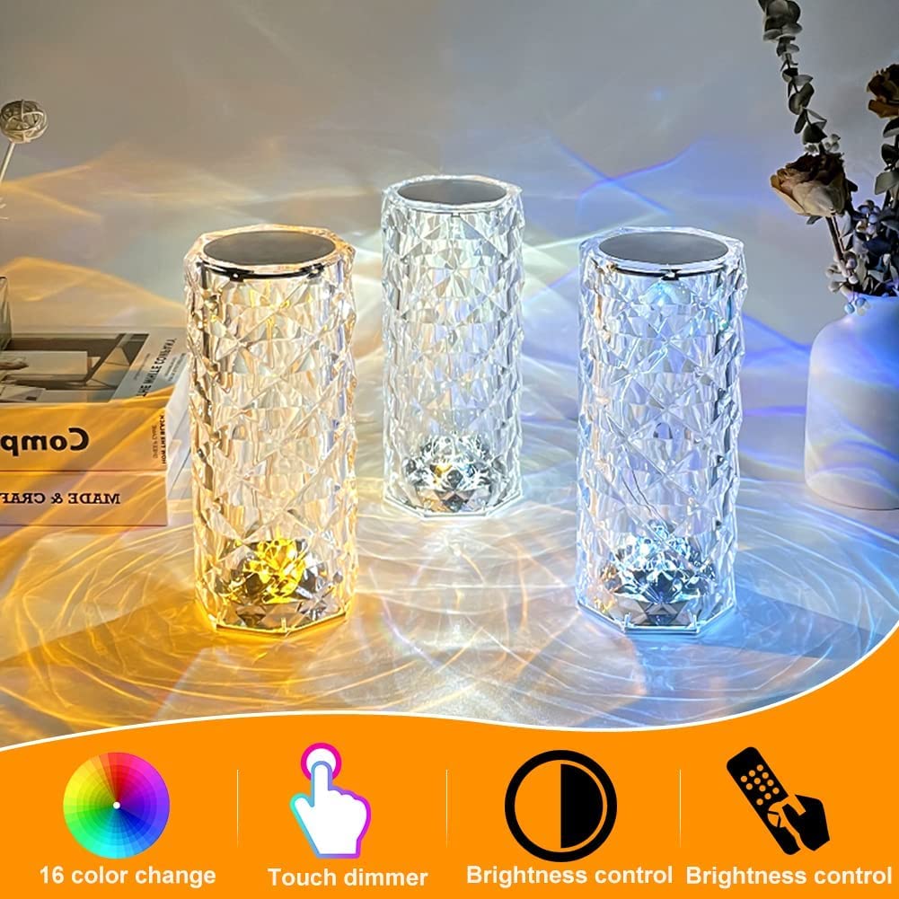 Rose Petals Crystal Lamp - iamlazy.store