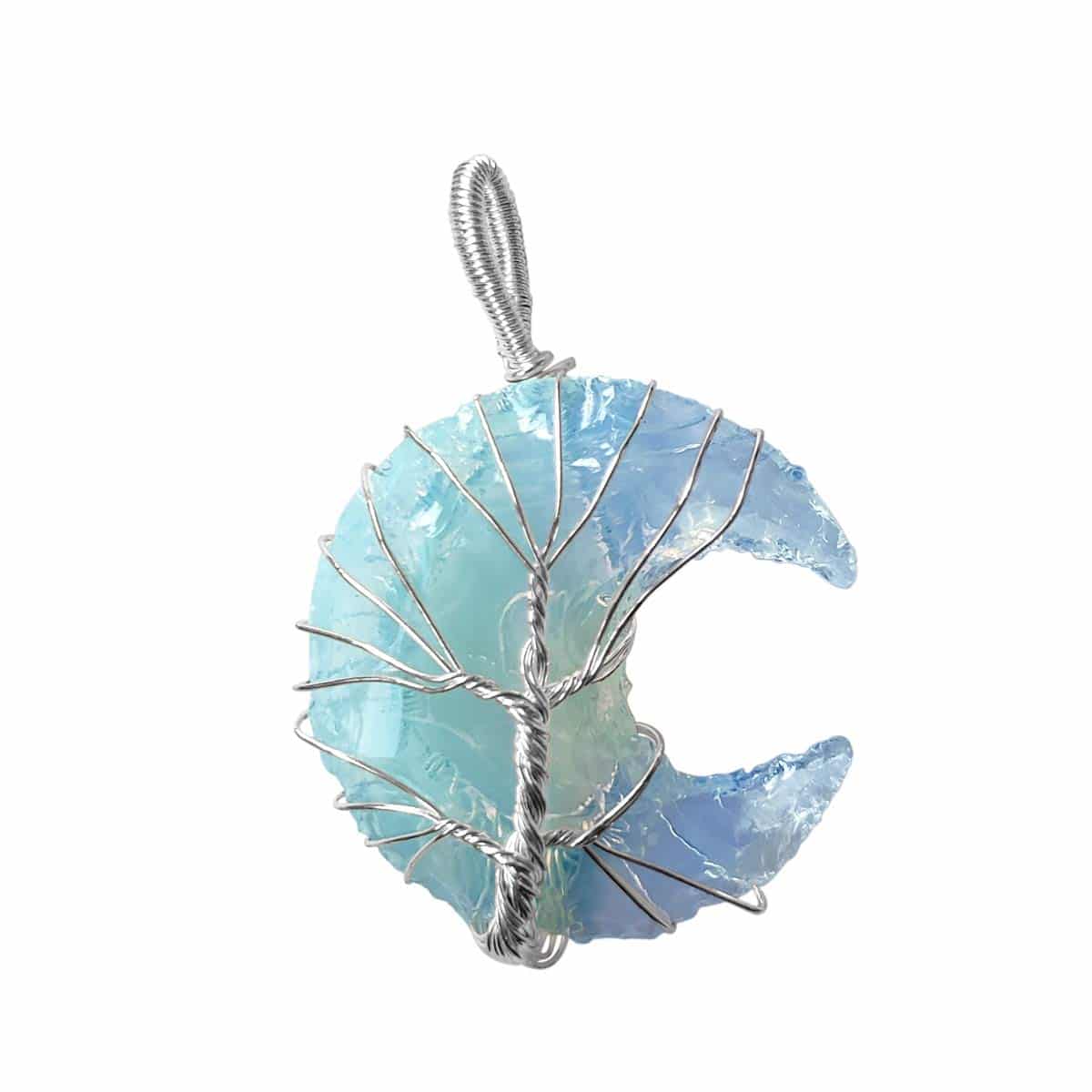 Tree of Life Crescent Moon Necklace - iamlazy.store